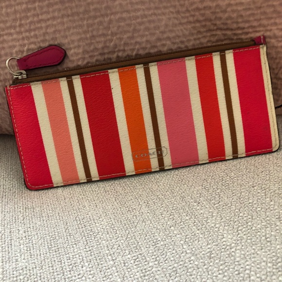 Coach Handbags - Coach Striped Coin Purse